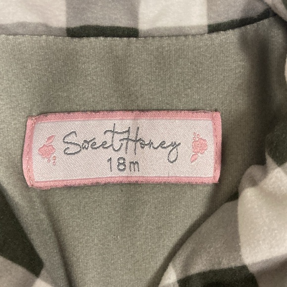 Sweet honey Buffalo check Grampa pajama set 18m - Picture 4 of 9